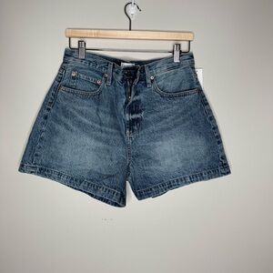pistola Blue High-Waist Denim Jean Shorts